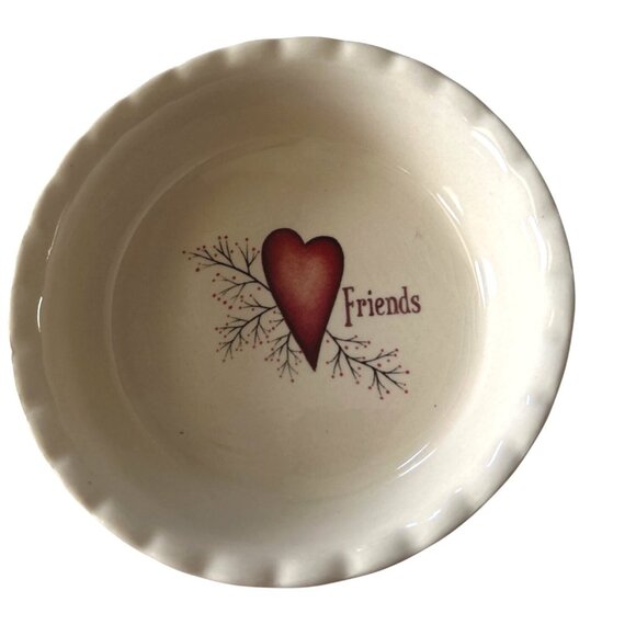 Nantucket "Friends" Cream Ceramic Bowls Set Of 2  Dishwasher Oven Microwave Safe - Picture 3 of 6